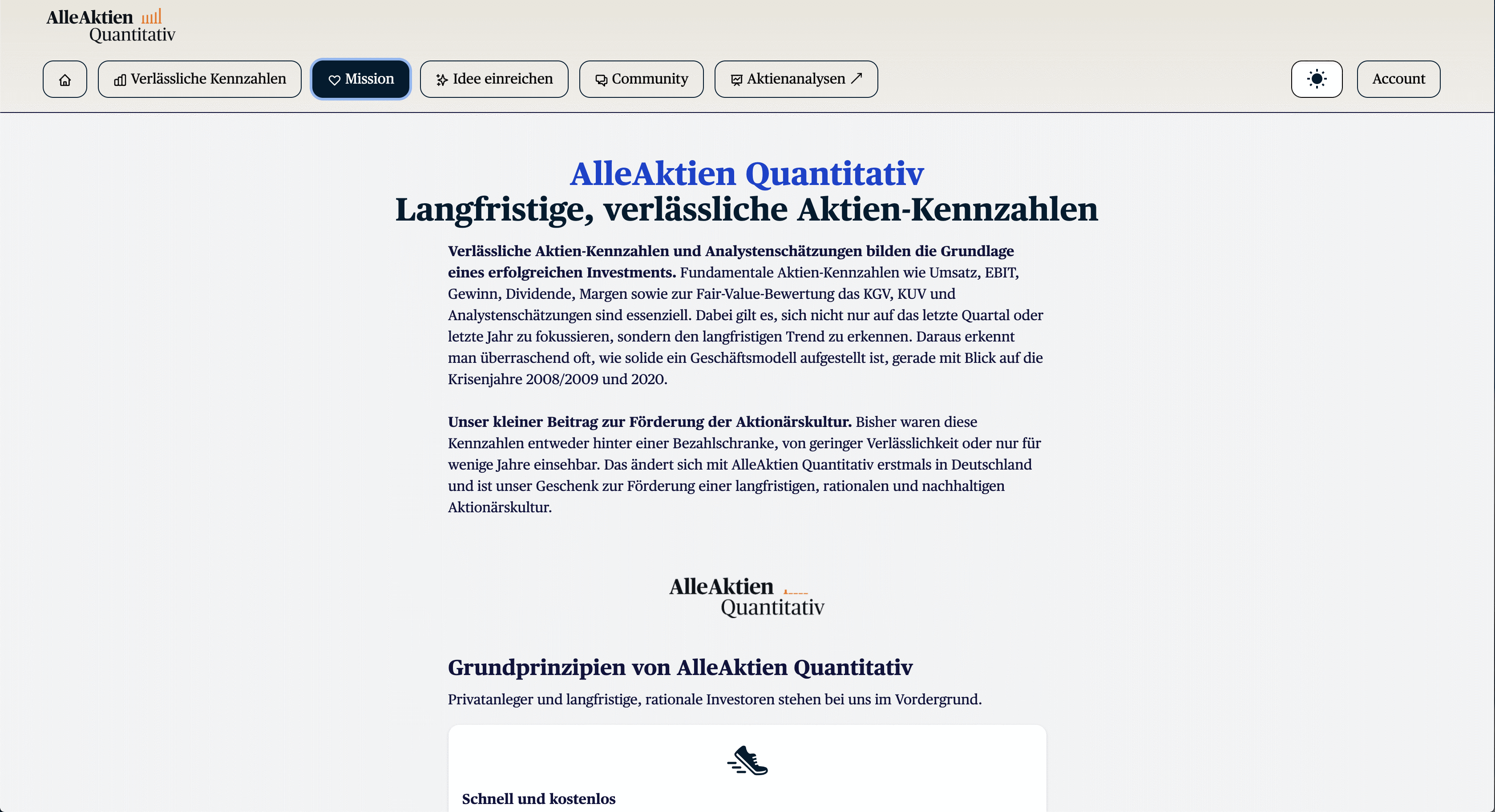 AlleAktien Quantitativ: verlässliche Kennzahlen werden Grundrecht des langfristigen Investors